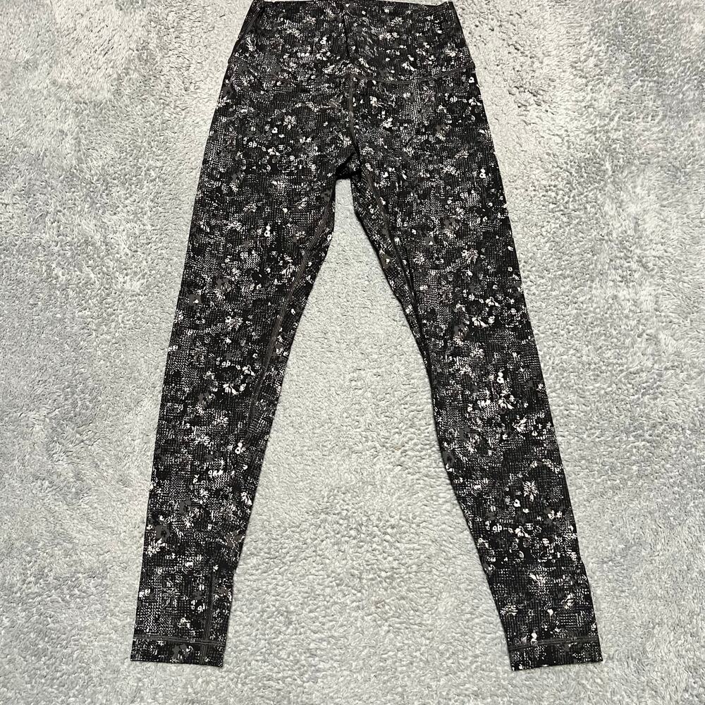 Lululemon Leggings Womens 8 Wunder Under Pattered Pants  27”